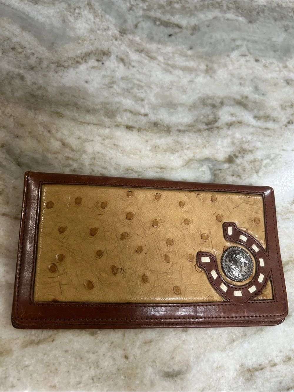 Silver Creek Bifold GAUCHO Wallet Leather  Horse Shoe Silver Coin Credit Card